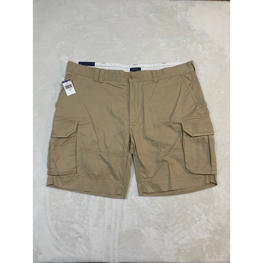 Polo Ralph Lauren Mens Cargo Shorts 46 Soft Almon Tan Khaki Cotton Chino NWT